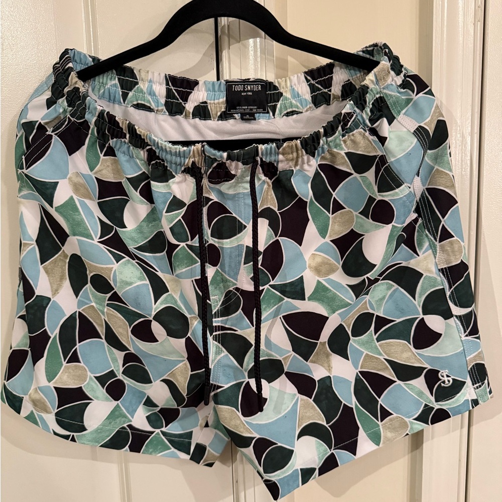 Todd Snyder Men’s Kaleidoscope Green Swimsuit
